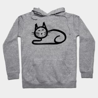 Cute simple hand drawn line art cat.  Goes with the stick figures i have done for the human owners Hoodie